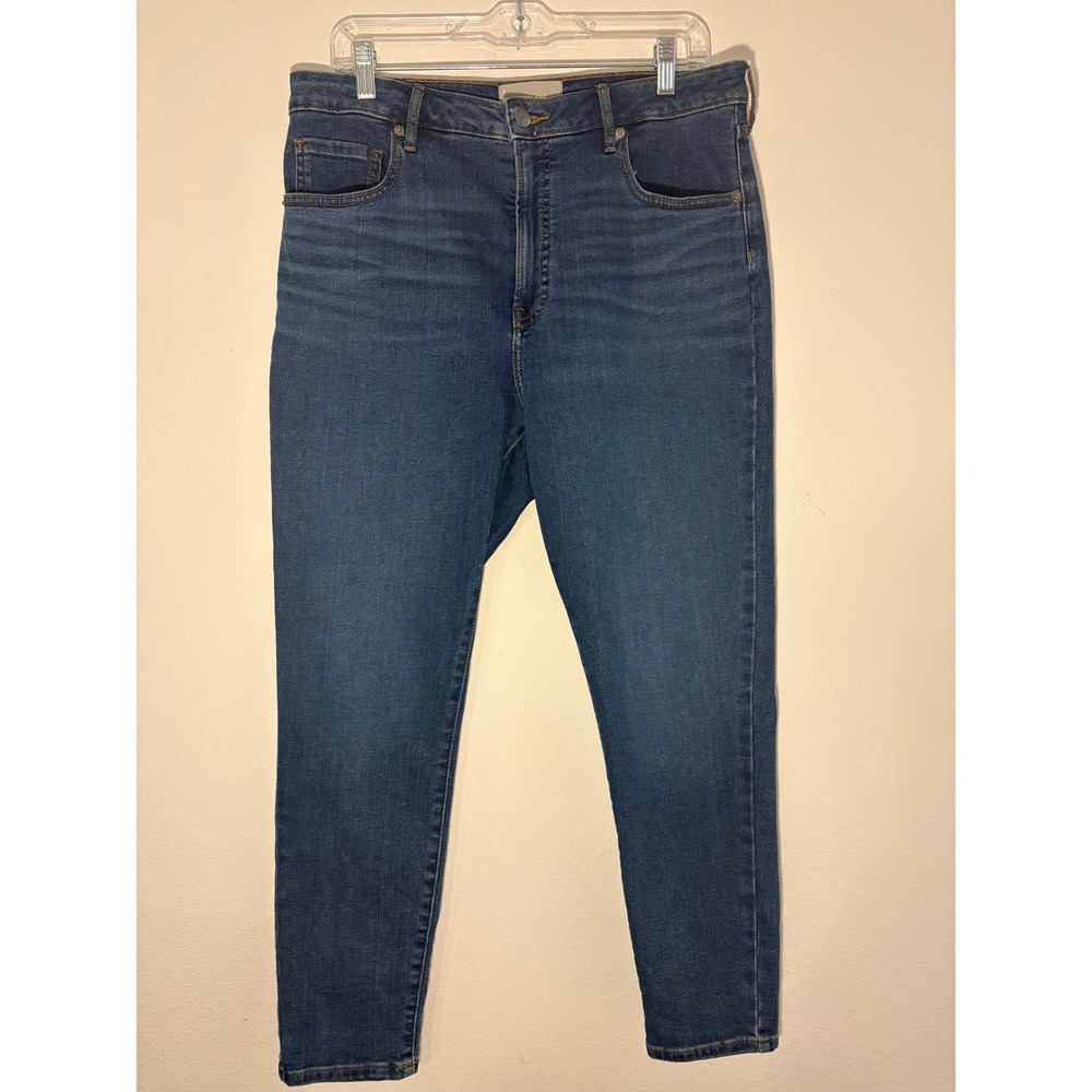 Everlane Curvy High-Rise Skinny Jean Blue Denim Crop 32 PP2321200487 - Picture 1 of 11